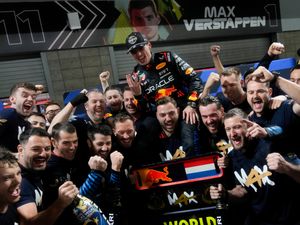 Max Verstappen celebrates