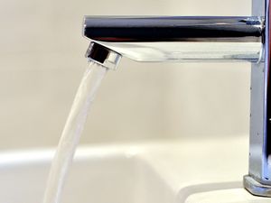 Water coming out of a tap