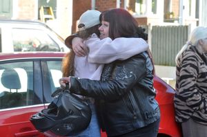 Pics in Bloxwich , Parker Street and Winnie is a poorly had her 7th birthday wish come true at The Outlaws Bokers and friends called in and brought her lots of presents and hats which she had asked for. Winnie's mom (Lauren Deeming (long dark hair cream baseball cap) and her cousin: Emma McCandless.
