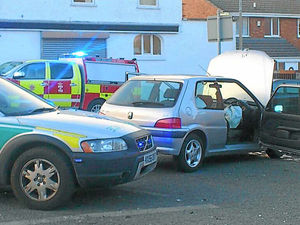 Supporting image for story: Two thrown from car in Tipton crash