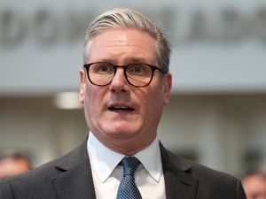 Prime Minister Sir Keir Starmer speaking during a visit to a military base in south-east England