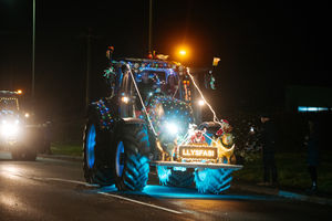 It's amazing how festive tractors can be made to look.