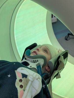 A post surgery MRI scan to check if all of the tumour was removed (it was!)