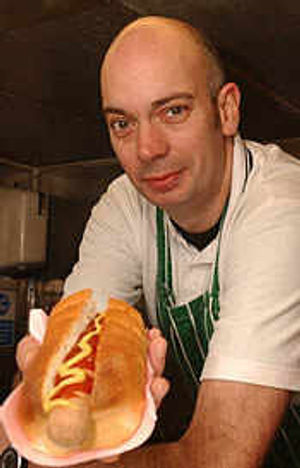 Hot dog wars have broken out in Telford after a chef set up a takeaway food stall in the heart of the town centre.