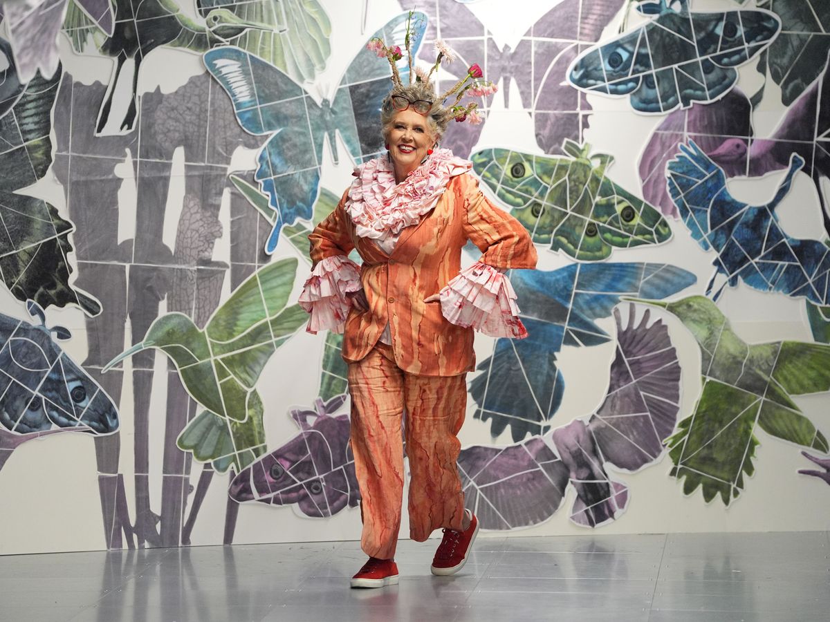 Dame Prue Leith surprised by birthday celebrations on London Fashion Week runway