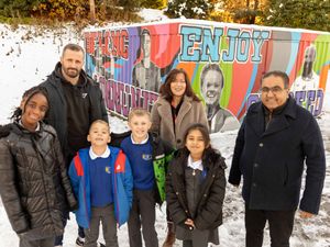 Supporting image for story: School's shabby sports shed transformed by Telford artist