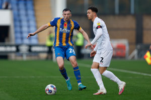 Jordan Shipley of Shrewsbury Town and Jordan Williams of Barnsley ..