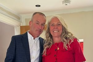 Lisa Challinor with her partner Roger Hughes