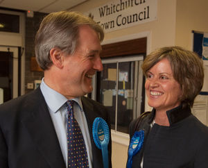 Owen and Rose Paterson at the Whitchurch Civic Centre during the 2010 election