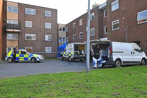 Police activity at the block of flats in St John Street, Wellington