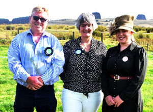 Cwmowen Show Presidents Mr & Mrs Andrew and Jacqui Bevan with Pony Show Judge Miss Tilly Powell. Image by Ted Edwards Photography