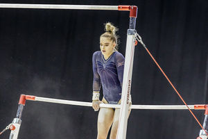 Alice Kinsella at the 2018 Gymnastics World Cup, held at Arena Birmingham. Pic: Chris Bowley