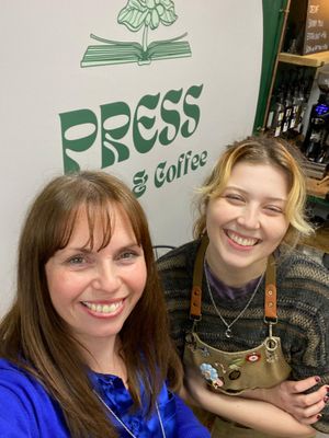 Emma Kirkham and Nancy Fardon of Press Books and Coffee, Hednesford.