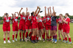 Telford Town lift the Shropshire League Premier Division trophy (Picture: Euan Manning Photography)