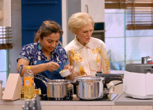 Dipa Jakhu with judge Mary Berry 