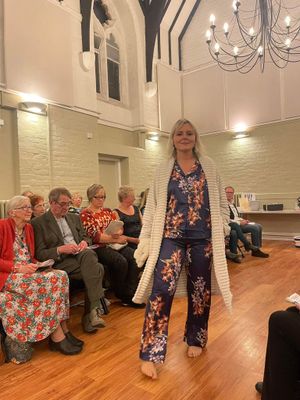 A model on the catwalk during the show