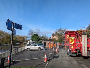 The fire service were on the scene.