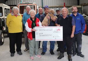Ann Evans of Wales Air Ambulance receive the cheque from WNTRR 2025 proceeds