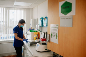 Pathology lab assistant Sanela Bruneau