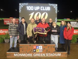 Droopys Showgirl with connections when she had her final race at Monmore in November