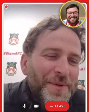 Club executive and Disney TV star Humphrey Ker speaking to fan Andy Morris