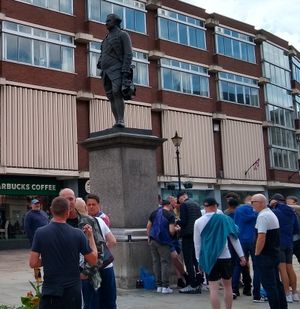 Former BNP leader Nick Griffin was at the Square
