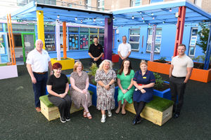 (l-r rear) Mark Wellings (UK Electrical)
Tim Lewis, David Cotterill (both Inco Contracts) and Myles Weldon (DMW). (l-r front) Louise Skyte, Jo Catchpole (both Inco Contracts), Amanda Winwood, Amie Rogers and Kirsty Lewis (all Your RWTC).