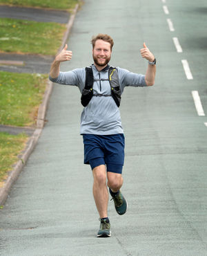 Daniel Furze from Stafford has run 465 miles in April.
