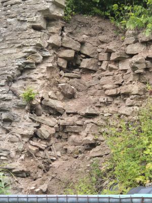 Collapsed Ludlow Town Wall