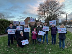Supporting image for story: Protestors object to 5G phone mast near their Shrewsbury homes