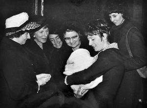 A Tredwell family christening in 1969, with Mrs Tredwell on the left.