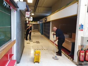 The clean up in Stafford Market