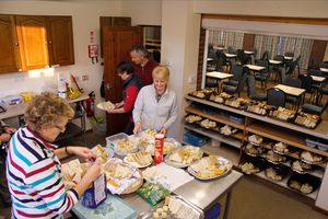 The kitchen at Rushbury Village Hall