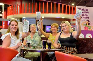 Nikki Edwards, Gloria Woodcock, Helen Baker, Charlotte Woodcock from Oldbury enjoy a game. Charlotte said the whole experience was what brought them to the bingo