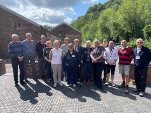Some volunteers for the Ironbridge Gorge Museum Trust with Volunteer Officer Sharon Sinclair on the first day of Volunteers' Week