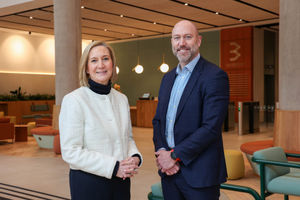 Emma King of Eversheds Sutherland with Ross Fittall, commercial development director at Paradise developer and asset-manager MEPC
