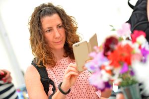 Visitors took photos of the displays