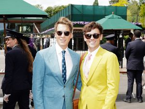 Supporting image for story: Tom Daley and Dustin Lance Black watch Wimbledon action from royal box