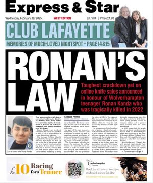 Campaigning for Ronan's Law for knife sale restrictions