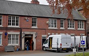 Filming was underway inside a council building on the outskirts of Mary Stevens Park