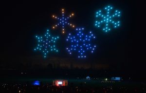 The 'We Are Telford' drones display