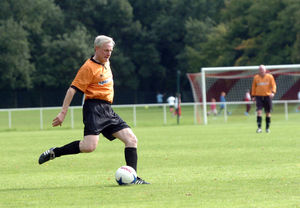 Eves featuring for Wolves Allstars in a 2010 charity match.