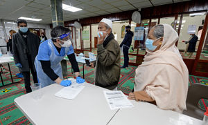Visitors were given help with completing forms and finding their way around