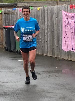 Isha during her marathon run