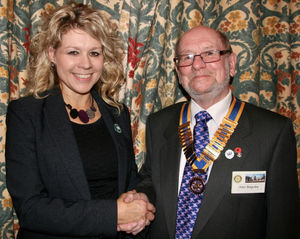 Laura Thorogood with Alan Baguley President of Telford Centre Rotary Club
