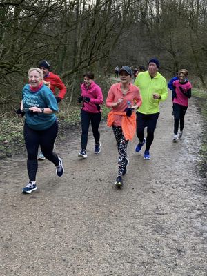Telford parkrun was a 'sea of pink' in memory of Mel Humphreys. Photo: Kev Brierley