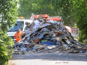 Supporting image for story: Waste site blocked off by fly-tippers