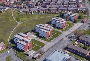 Greenlawns, which is the third building on the left, was evacuated. Photo: Google