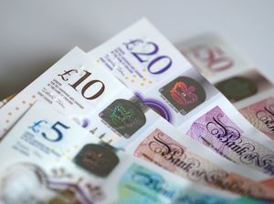 A range of banknotes