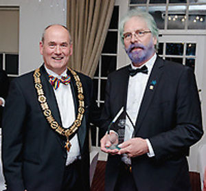 Mayor, Mark Jones with Mark Hignett. Photo Richard Stonehouse.